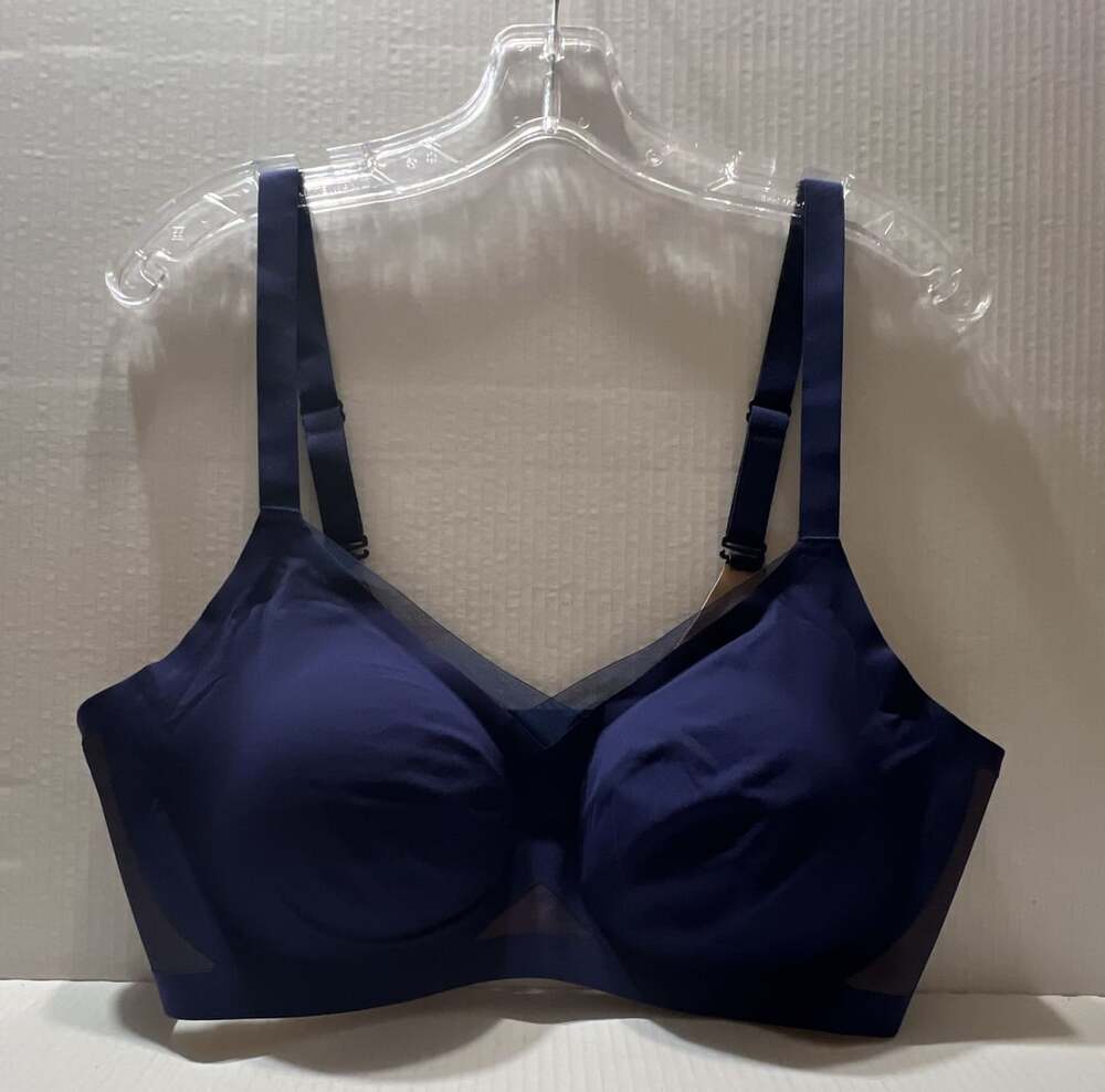 Honeylove Crossover Bra Size 1X Navy Blue Wireless